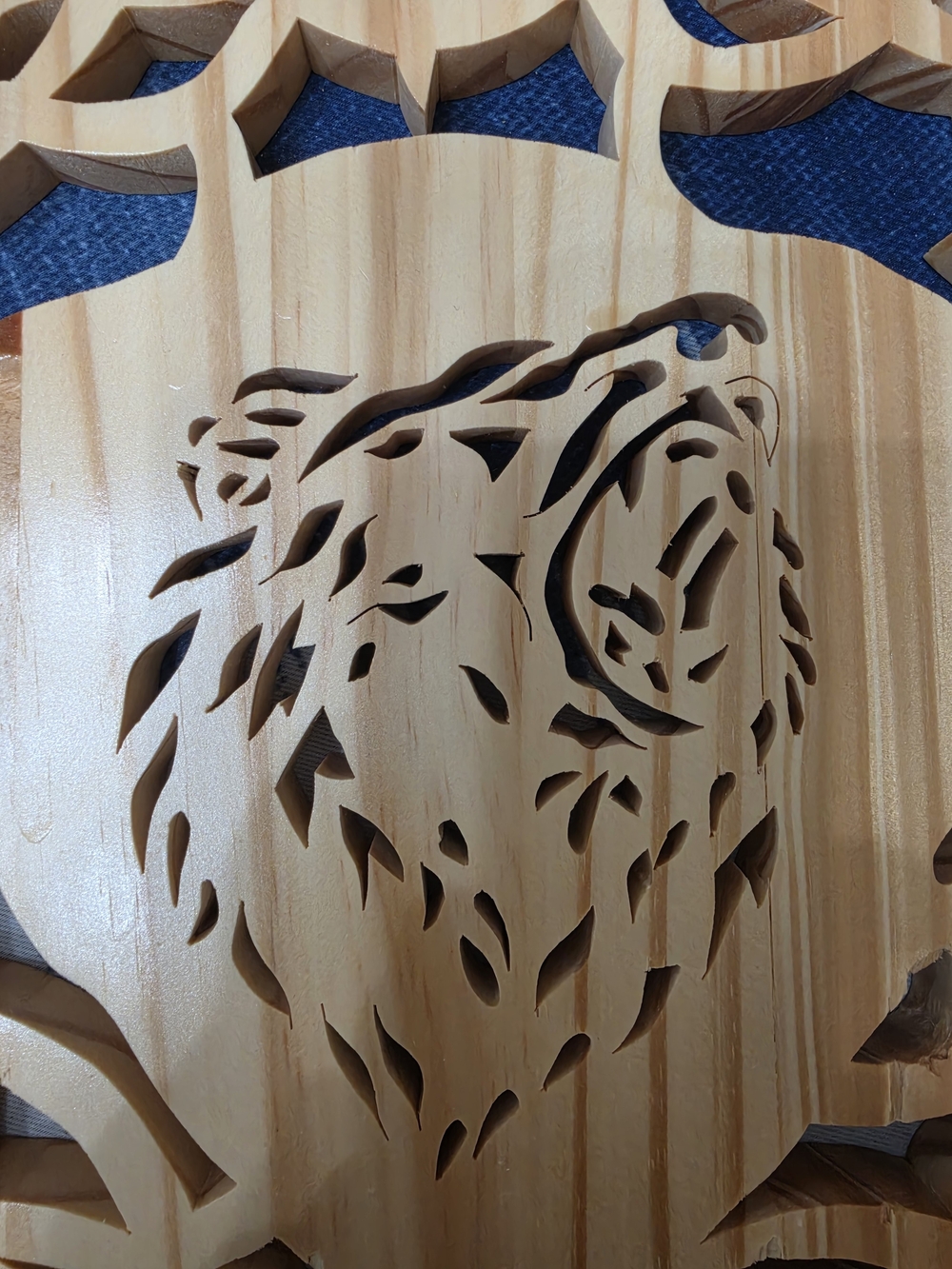 Scroll-saw Cut Wooden Bear Dreamcatcher W/ Feathers Wall Hanging Cutout Decor - Picture 6 of 9